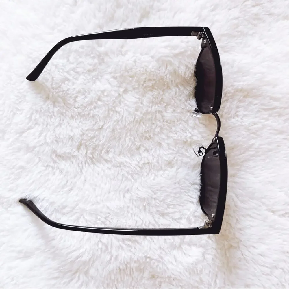 Theo Black Sleek Modern Sunglasses
